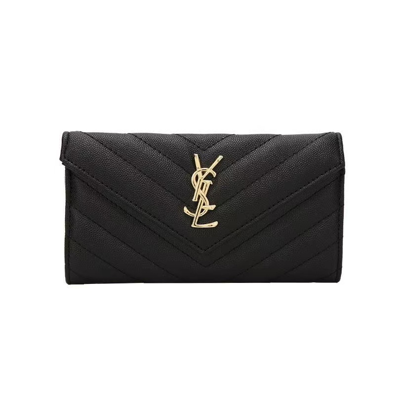 luxurious Leather Long Wallet