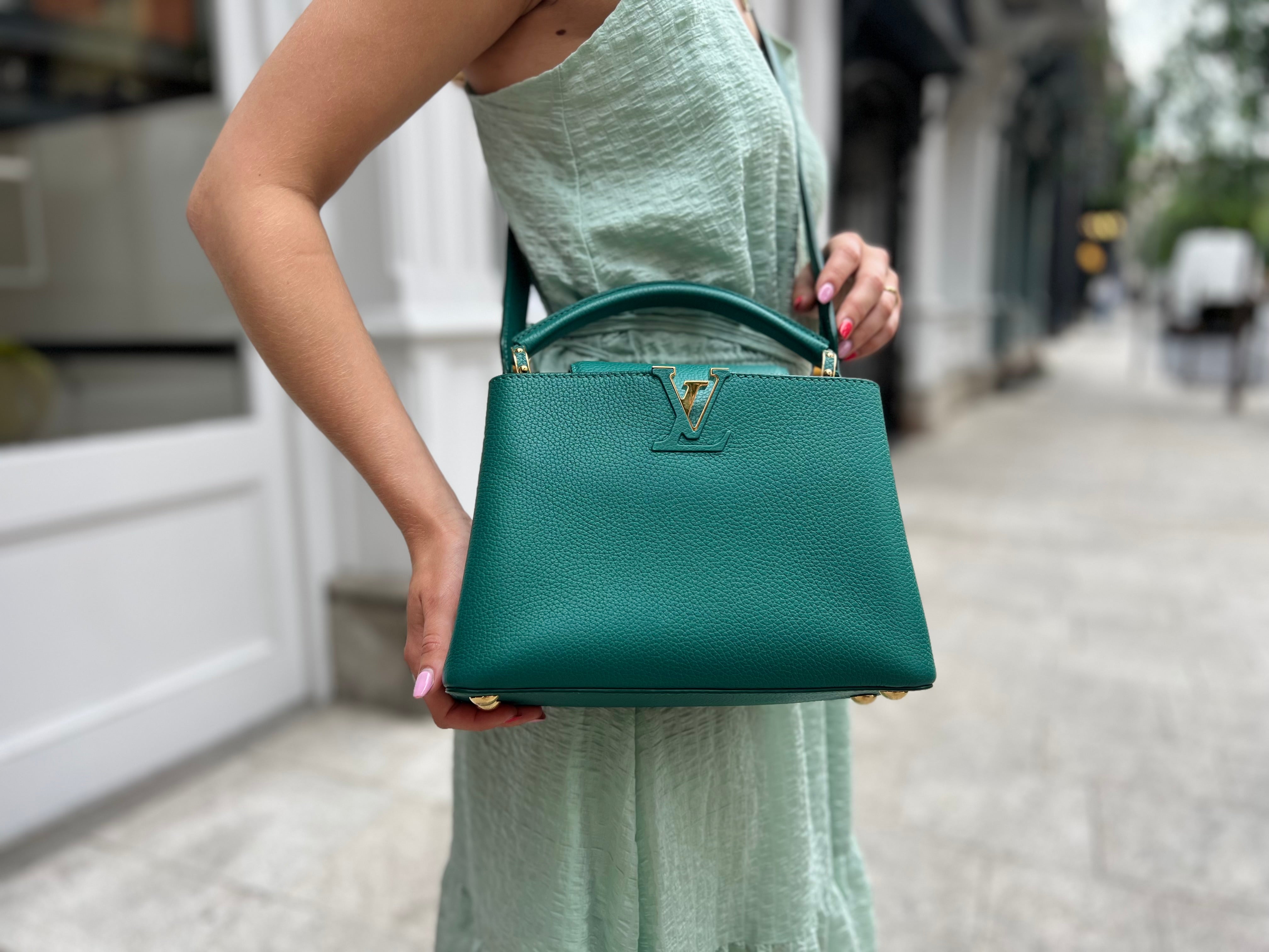 Louis Vuitton Emerald Taurillon Leather Capucines BB – Siopaella