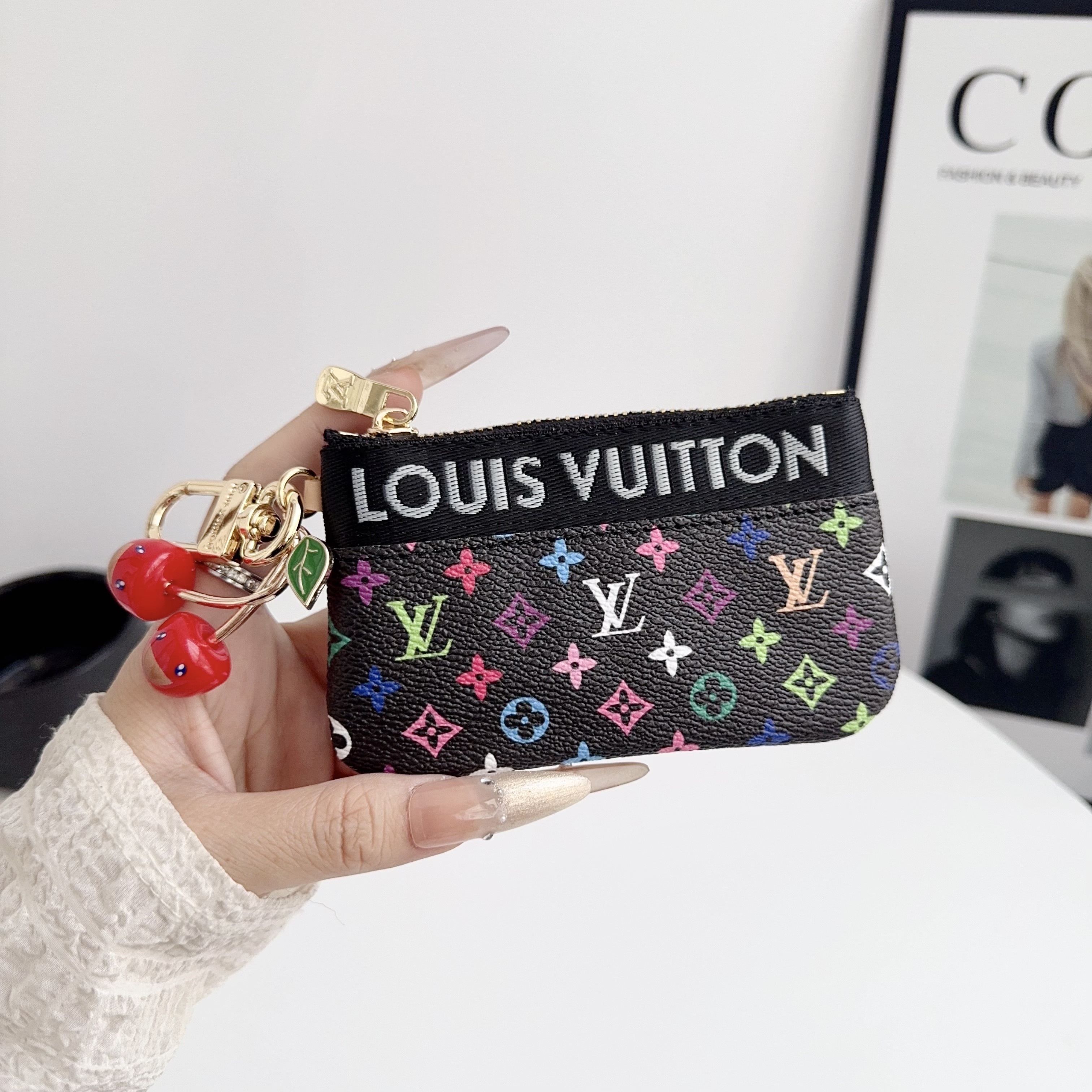 Louis Vuitton Cherry Luxury Leather Coin Purse