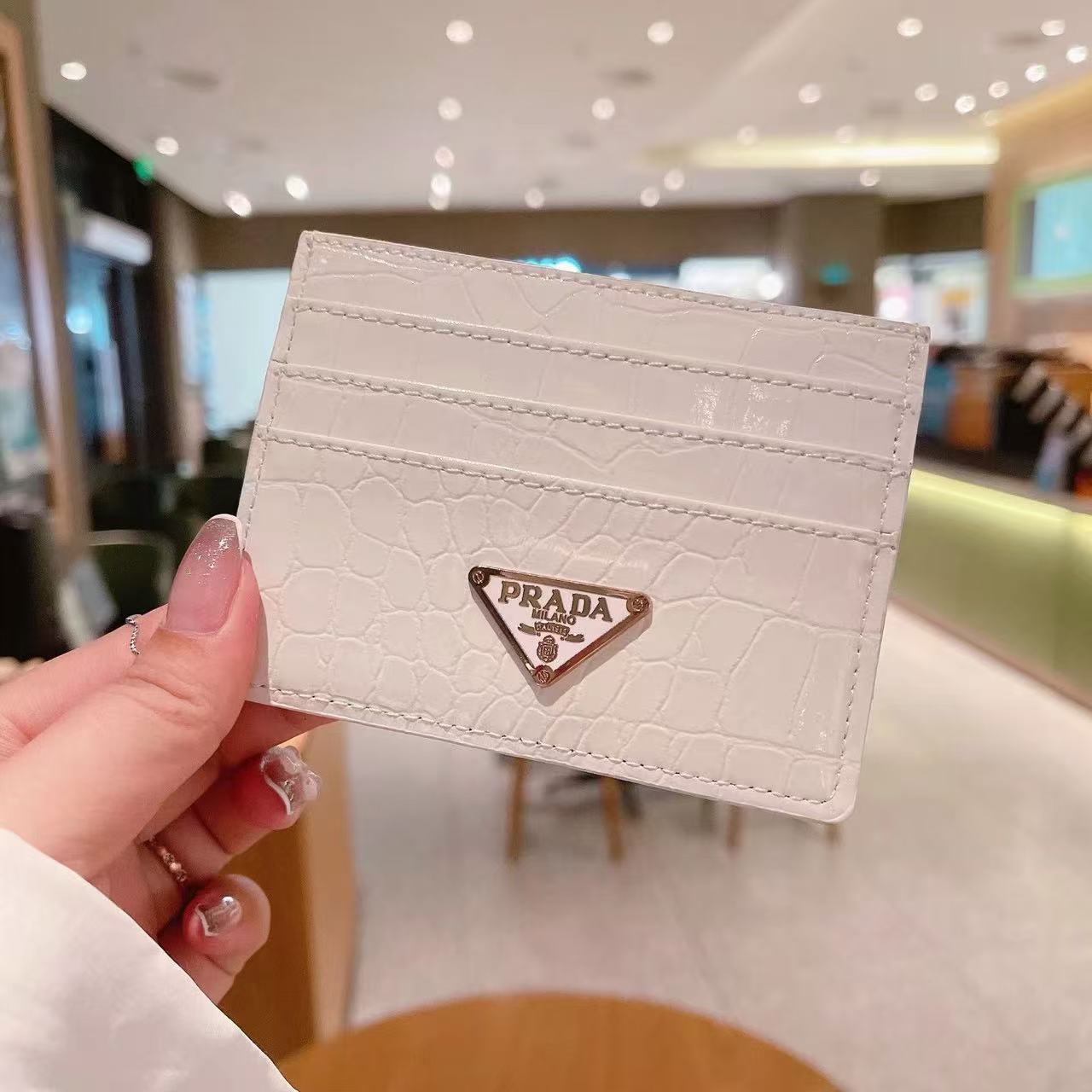 Crocodile PR Leather Wallet Card Holder