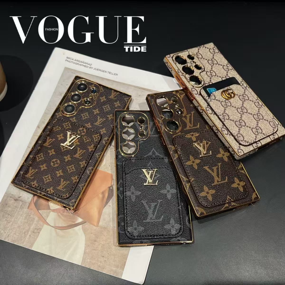 Louis Vuitton,Gucci Luxury Leather Samsung Wallet Case