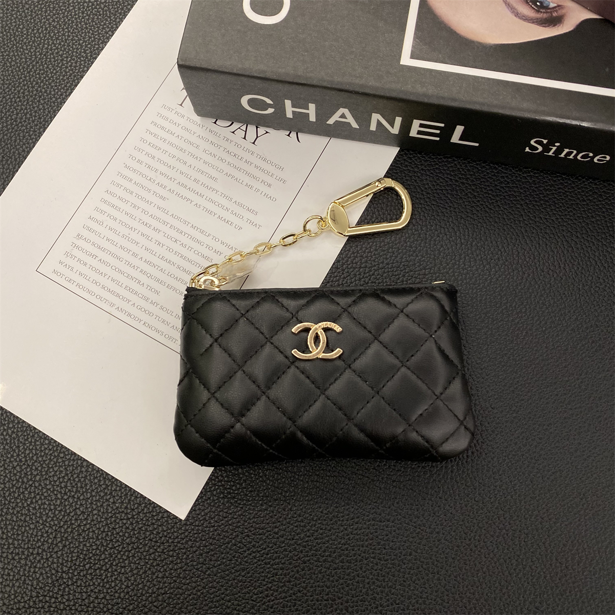 Luxury Leather Zipper Coin Purse