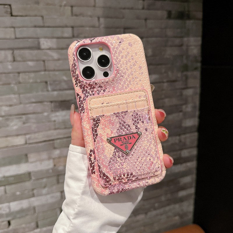 Prada Crocodile skin Leather iPhone Case