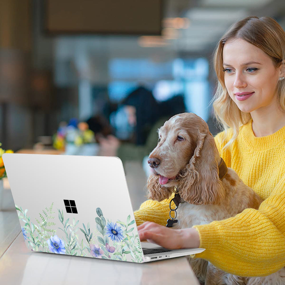 Blue Flower Blooming Microsoft Surface Laptop Case-BELKCASE