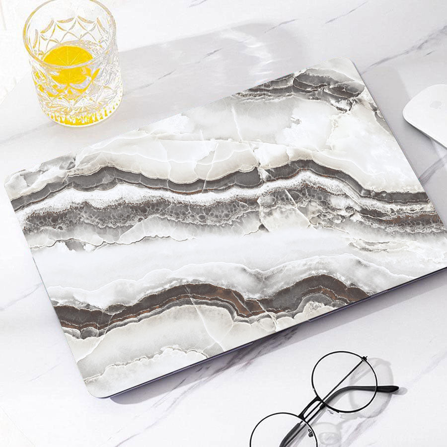 White Marble Macbook Case-BELKCASE
