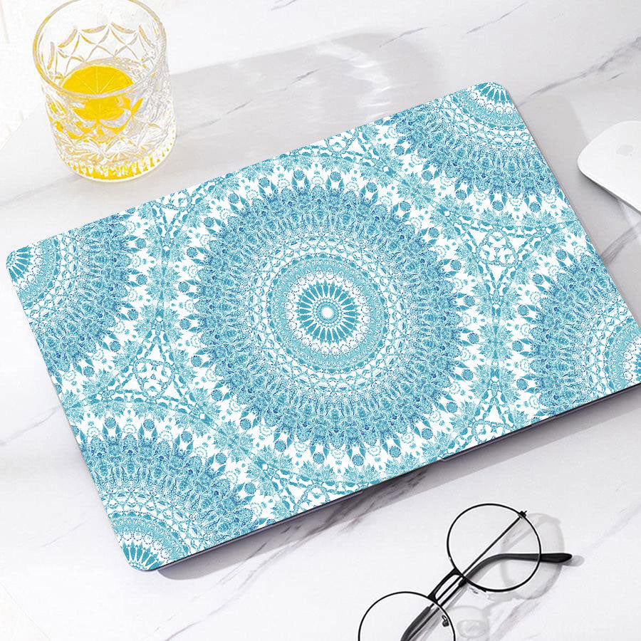 Cyan Mandala Macbook Case-BELKCASE