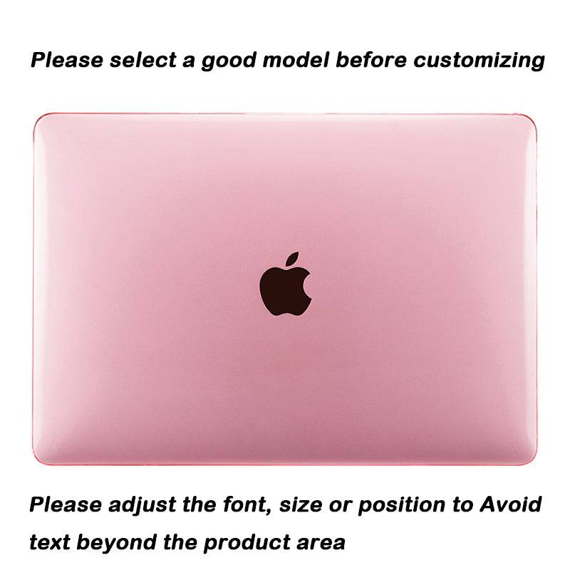 Transparent pink Macbook case customizable-BELKCASE
