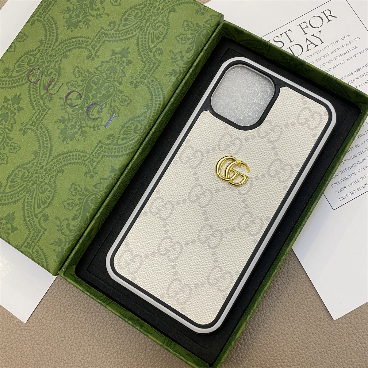 Gucci Leather iPhone Case