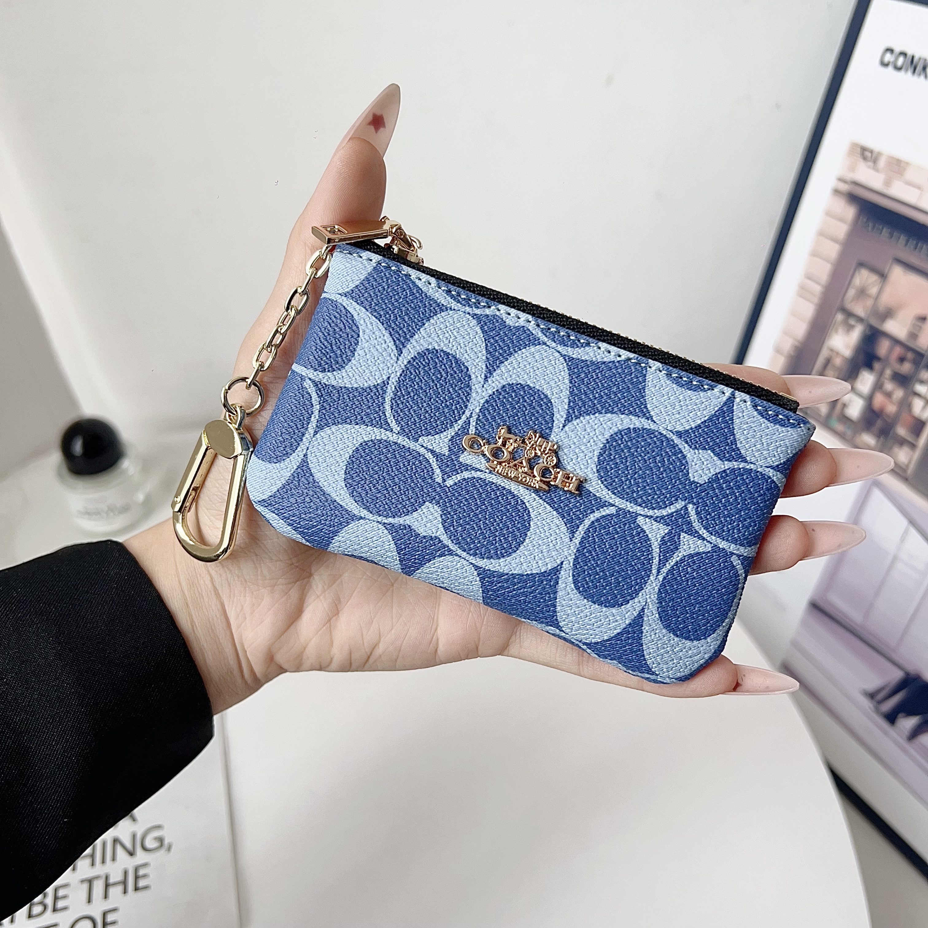 Coach Luxury Leather Zipper Coin Purse