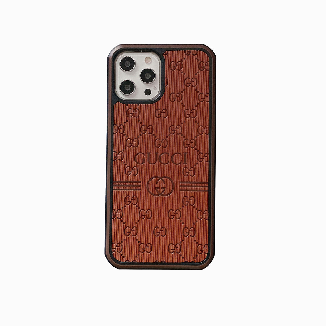 Gucci Luxury Leather iPhone Case