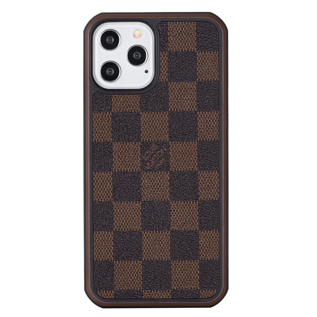 Louis Vuitton Luxury Leather iPhone Case with Enhanced Bezel