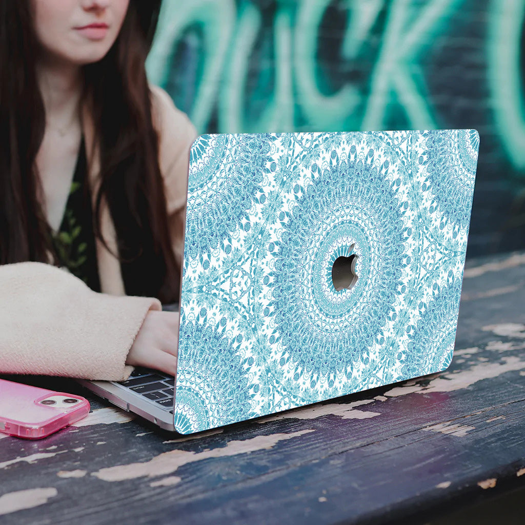 Cyan Mandala Macbook Case-BELKCASE