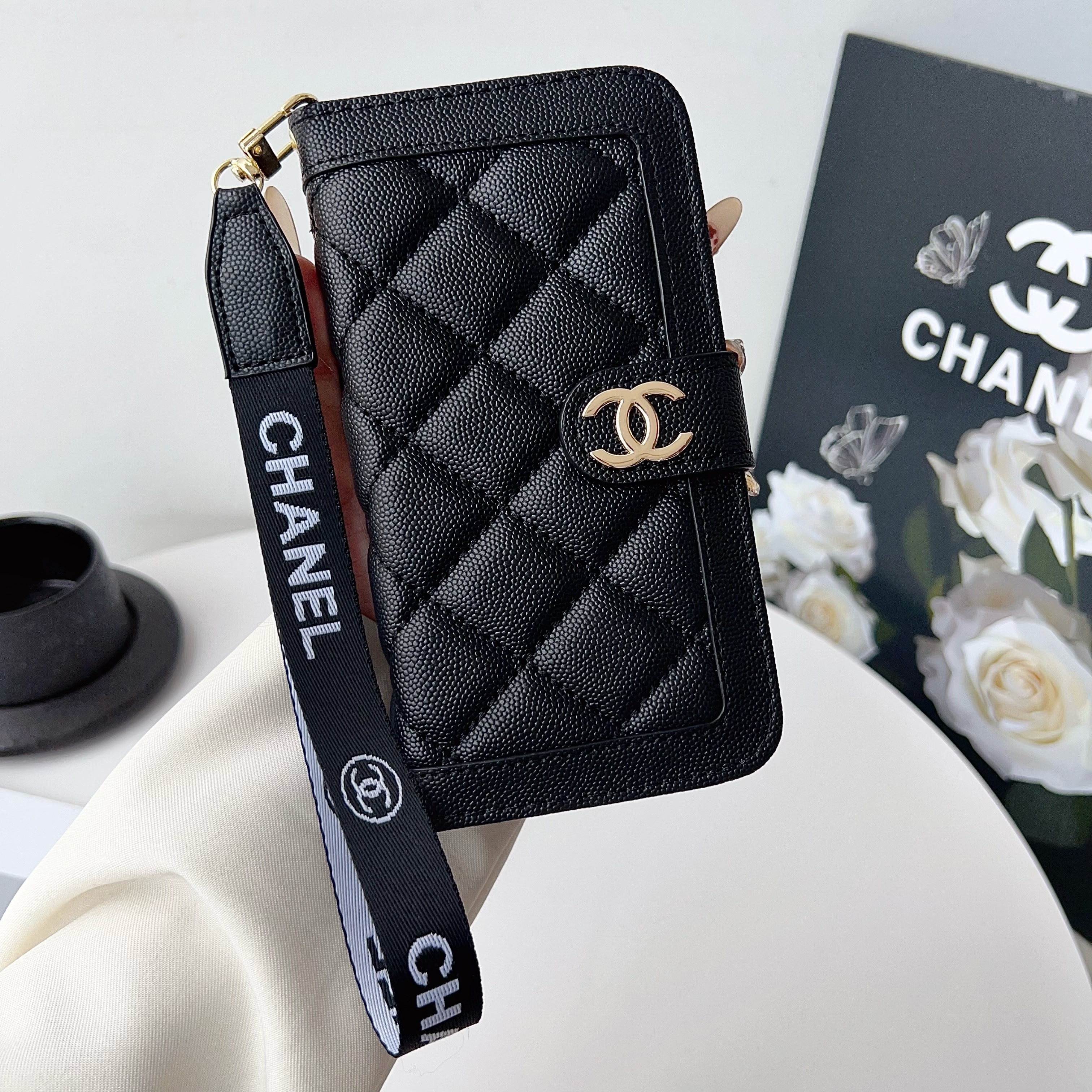 Chanel Leather iPhone Wallet Case 