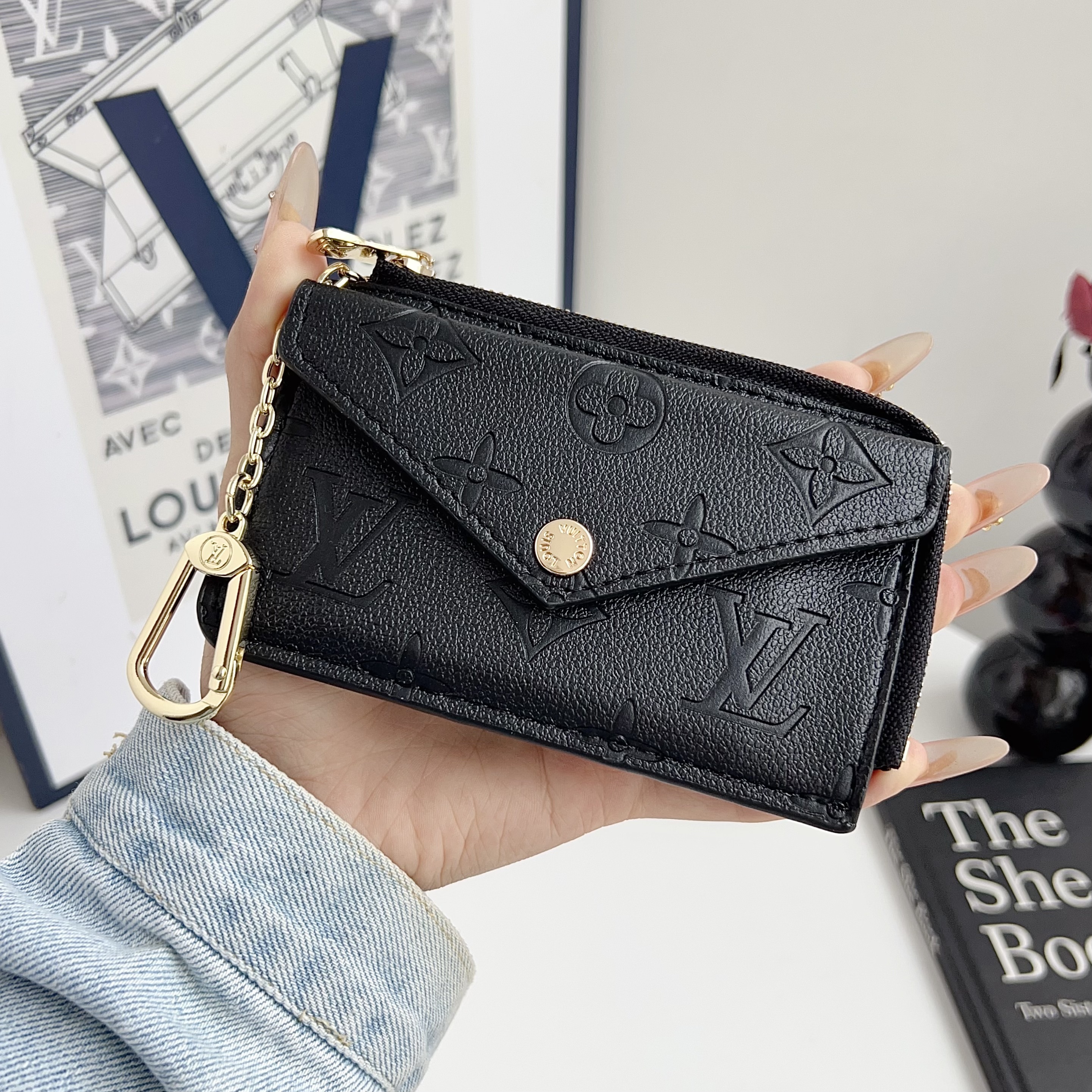 Louis Vuitton,Gucci Luxury Leather Zipper Wallet Card Holder & Coin Purse