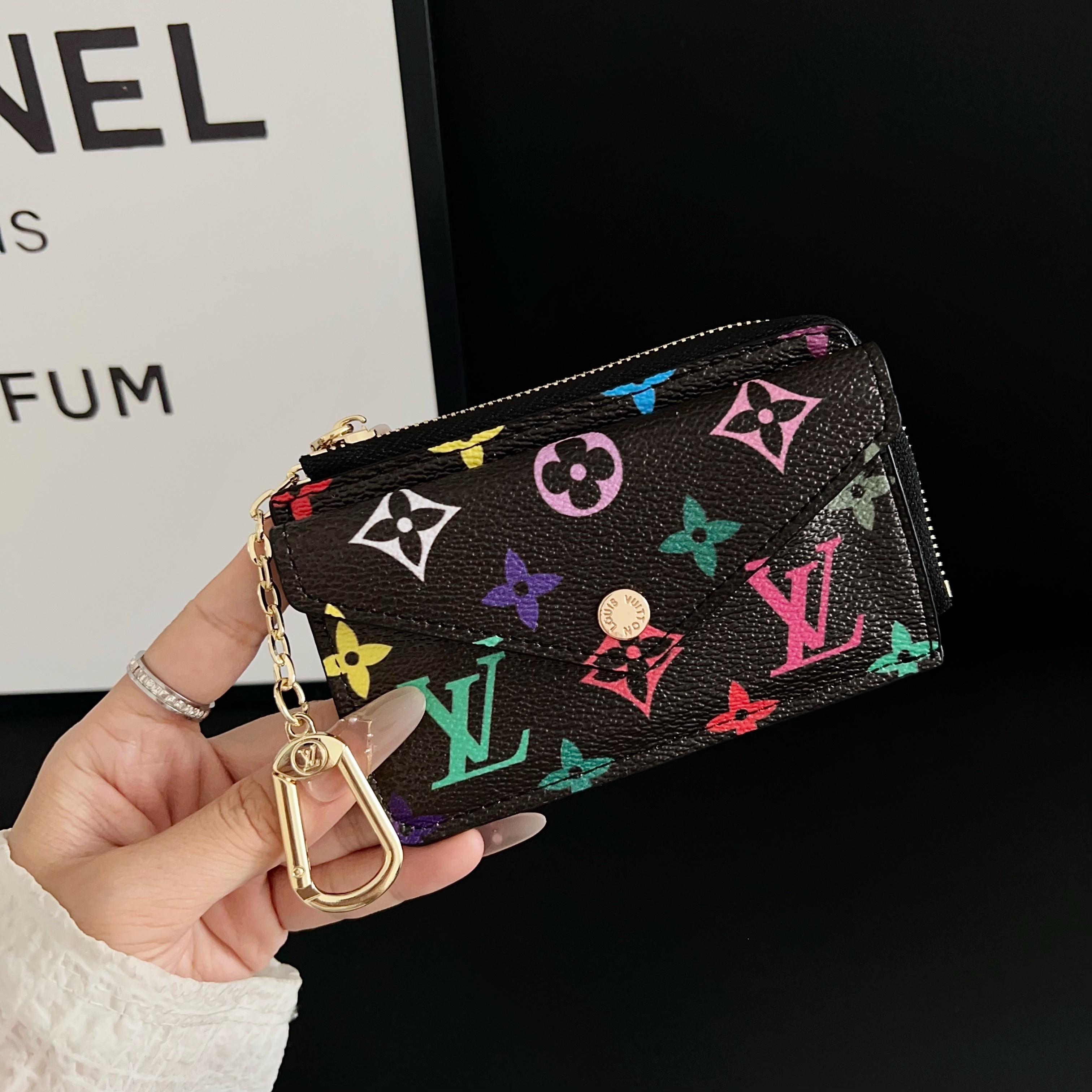 Louis Vuitton,Gucci Luxury Leather Zipper Wallet Card Holder & Coin Purse