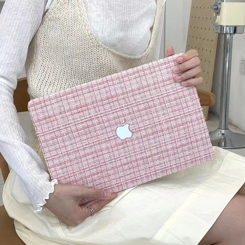 Woven Fiber Velvet Pink MacBook Case-BELKCASE
