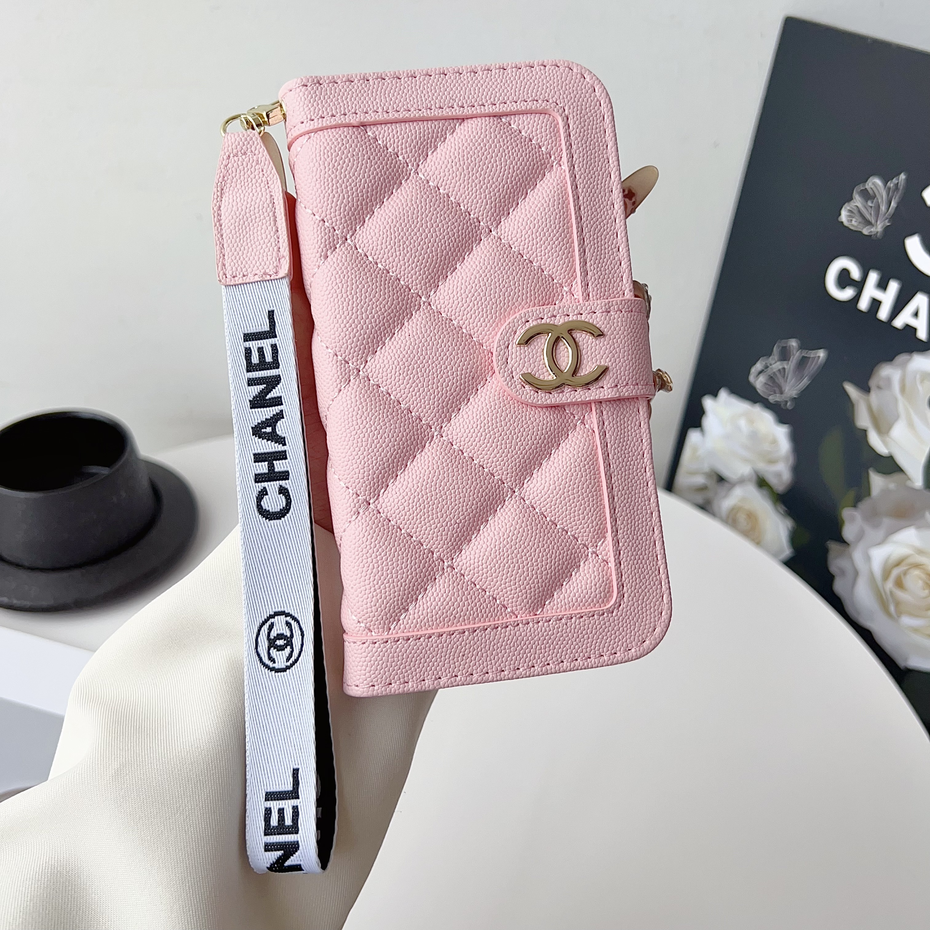 Chanel Leather iPhone Wallet Case 