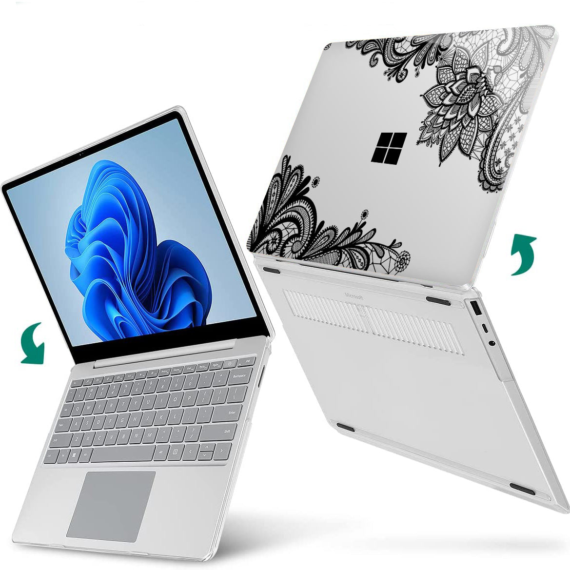 Black Lace Microsoft Surface Laptop Case-BELKCASE