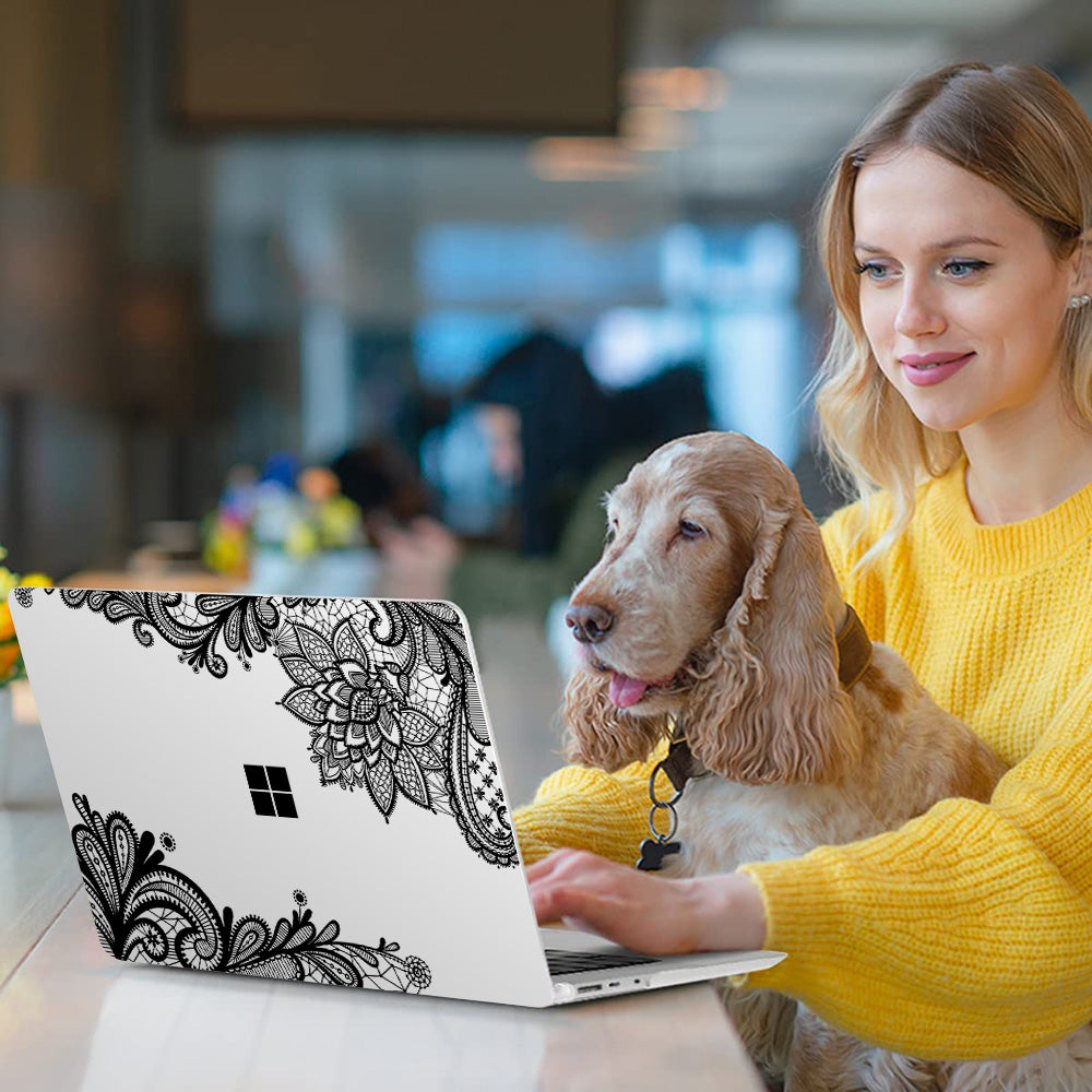 Black Lace Microsoft Surface Laptop Case-BELKCASE