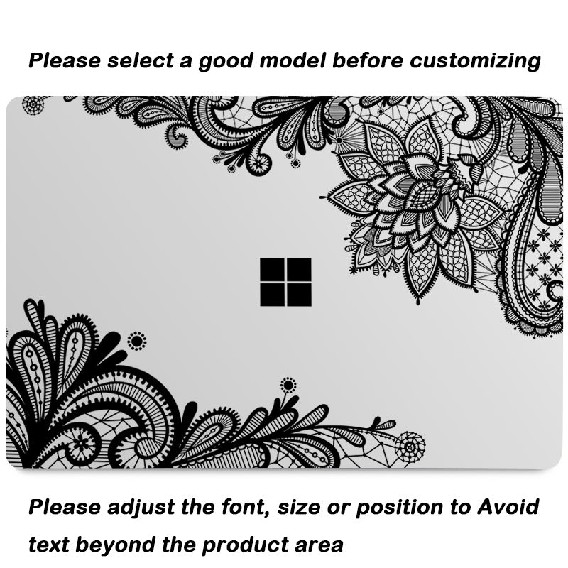 Black Lace Microsoft Surface Laptop Case-BELKCASE