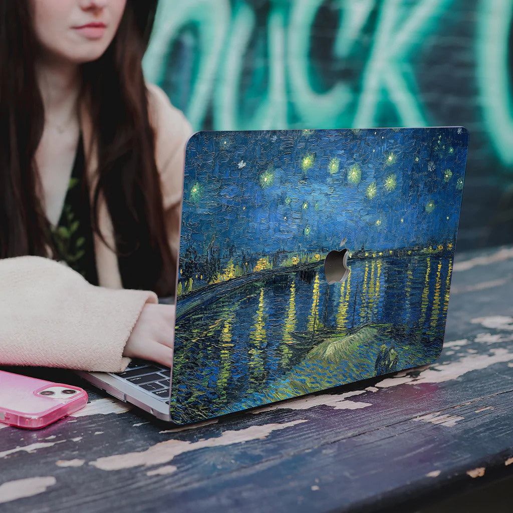 Van Gogh ''Starry Night on the Rhone'' Macbook Case-BELKCASE