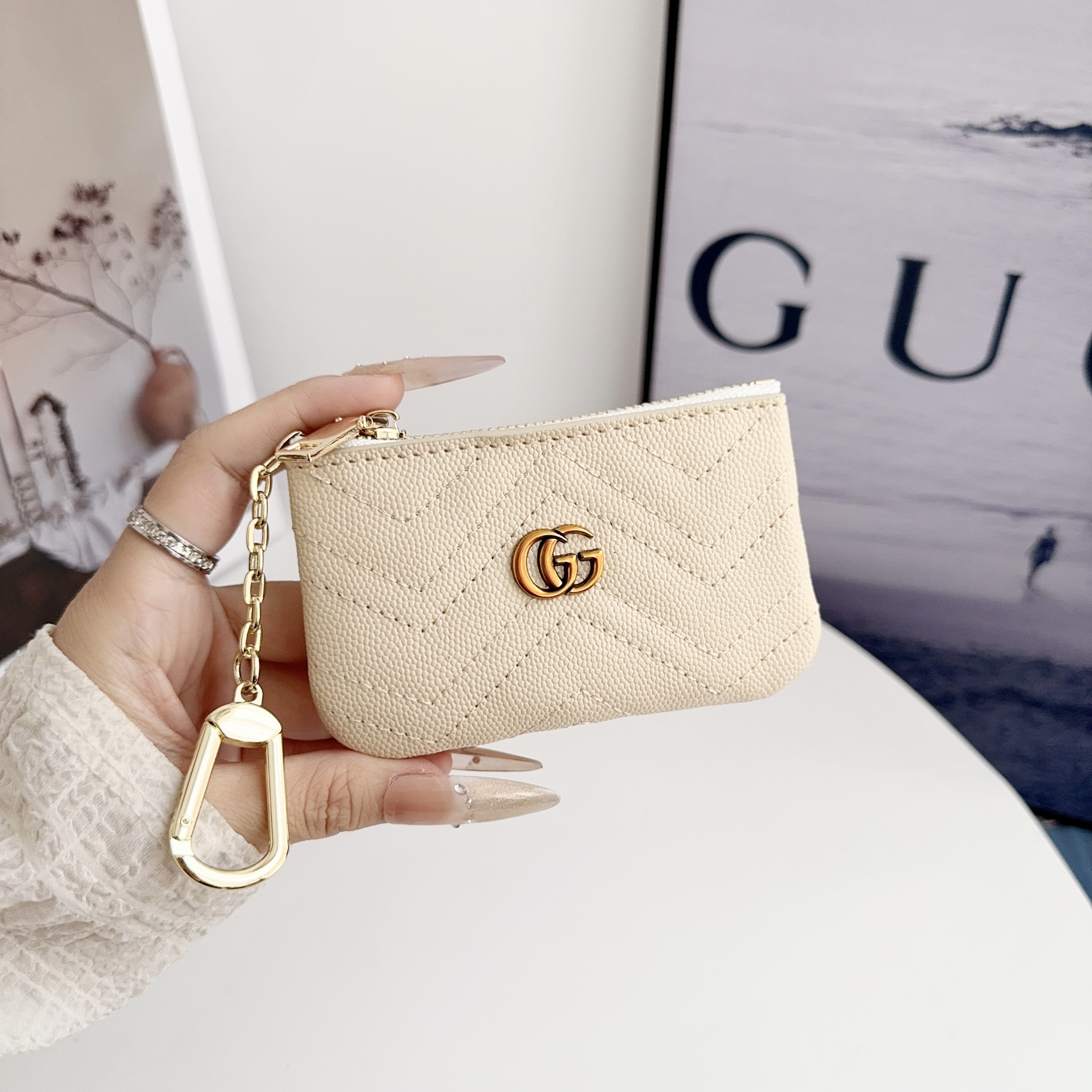 Gucci Luxury Leather Zipper Coin Purse