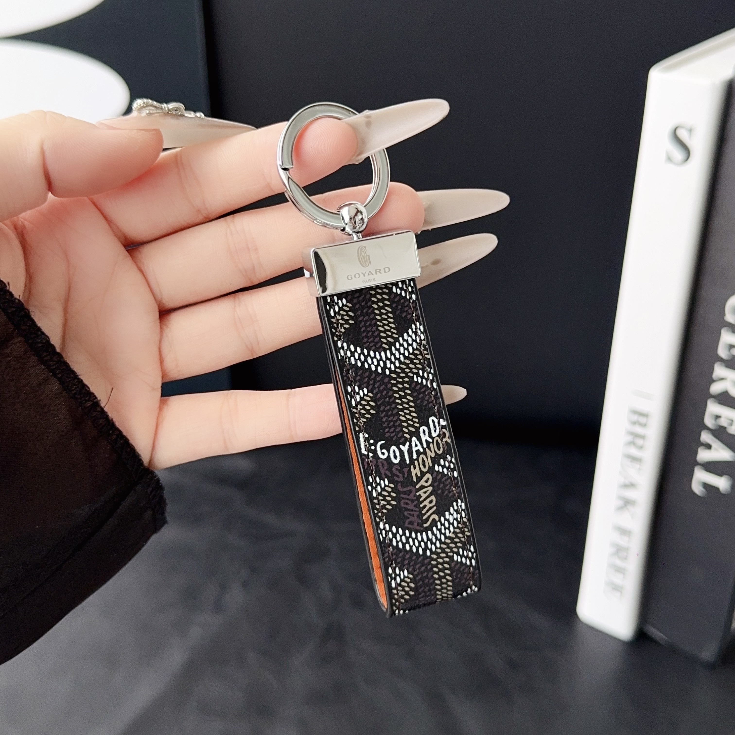 Goyard Luxury Leather Keychain