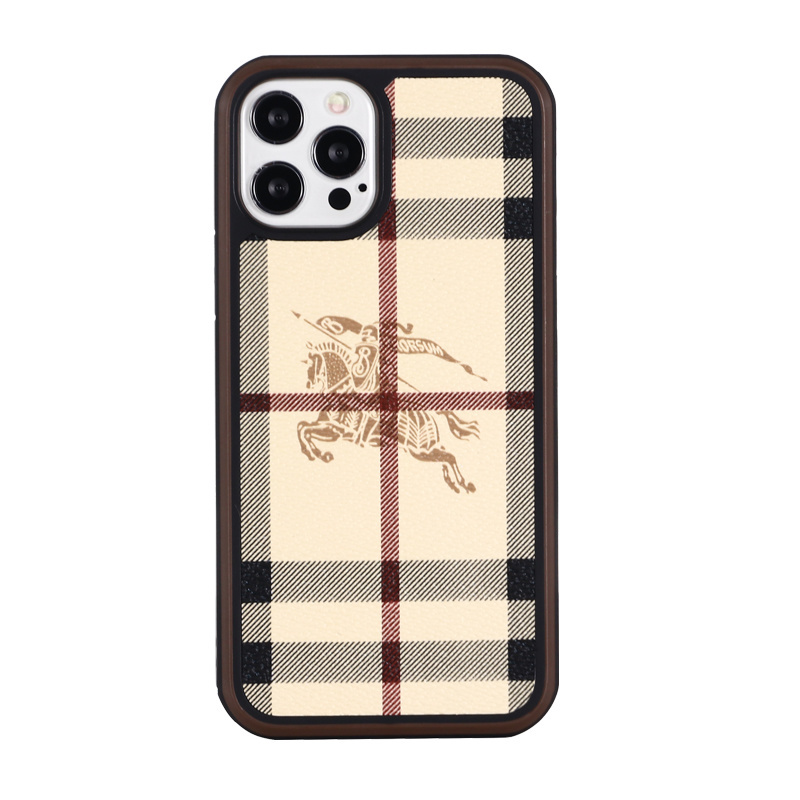  Burberry Luxury Leather iPhone Case 