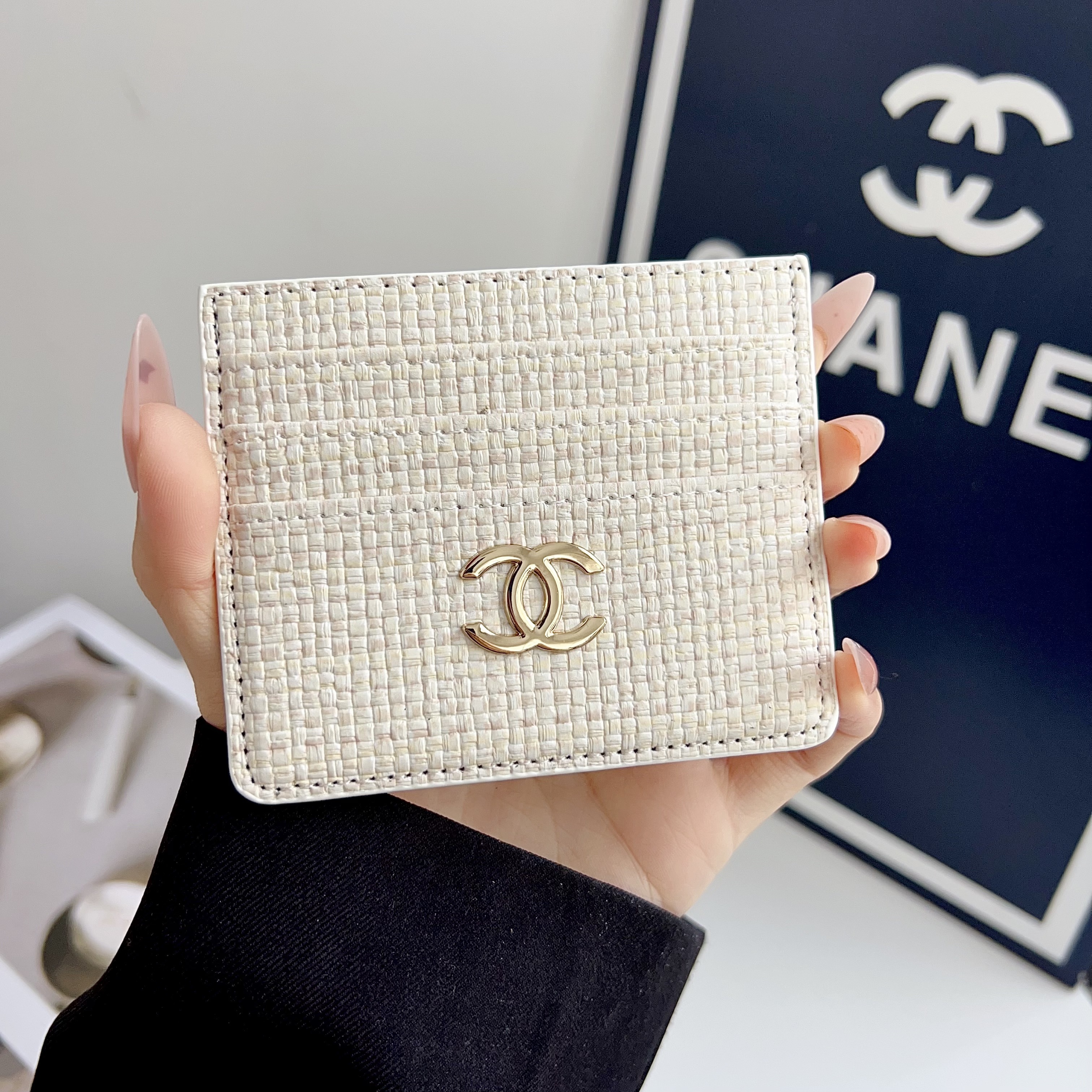 Chanel Braided  Wallet Card Holder