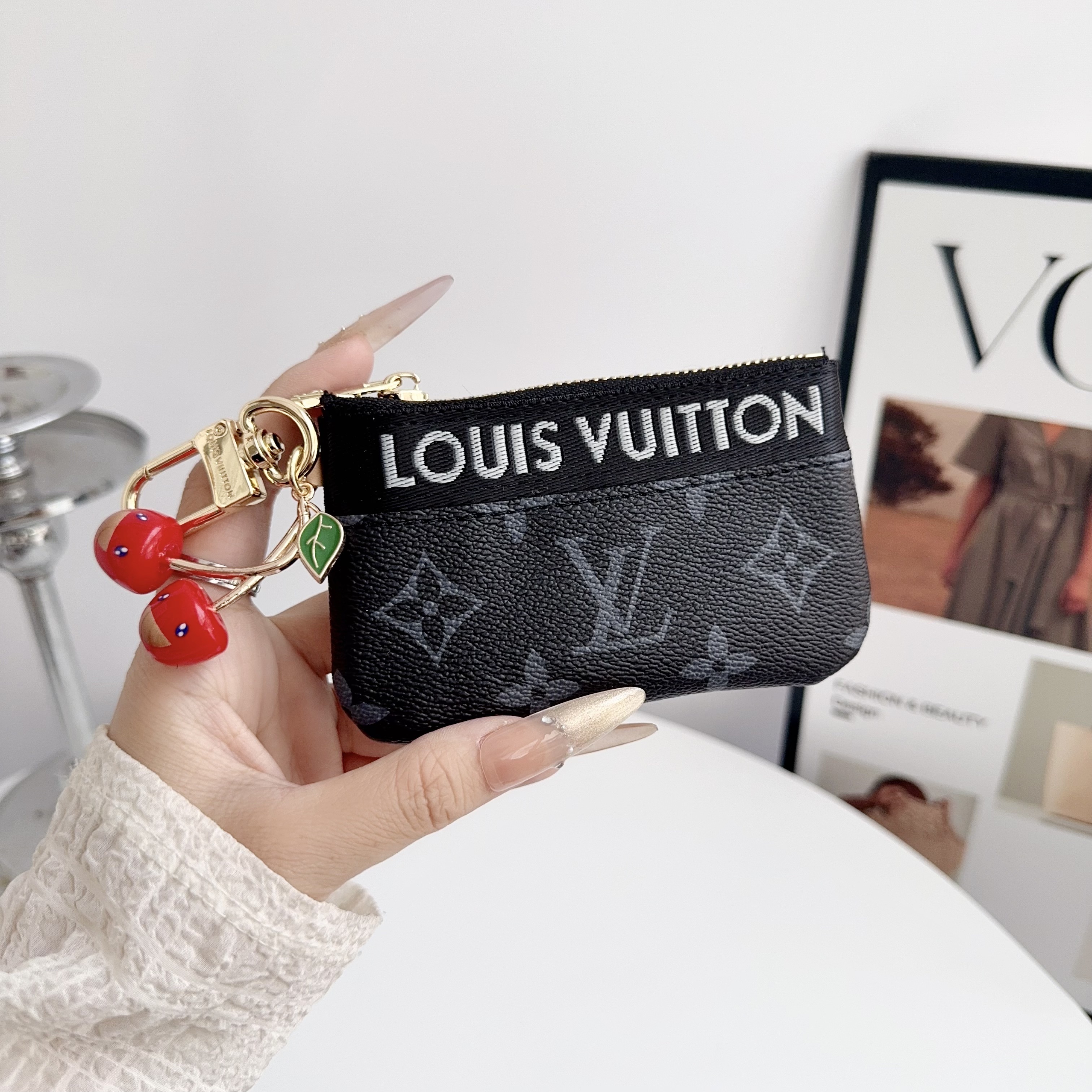 Louis Vuitton Cherry Luxury Leather Coin Purse