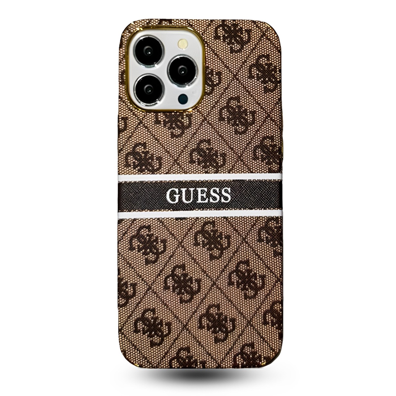 Vintage Leather GS iPhone Case-Gold Frame