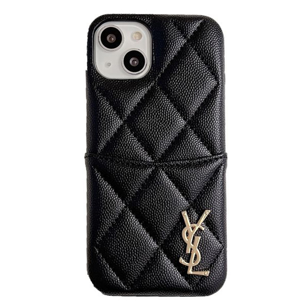 YSL Leather iPhone Wallet Case