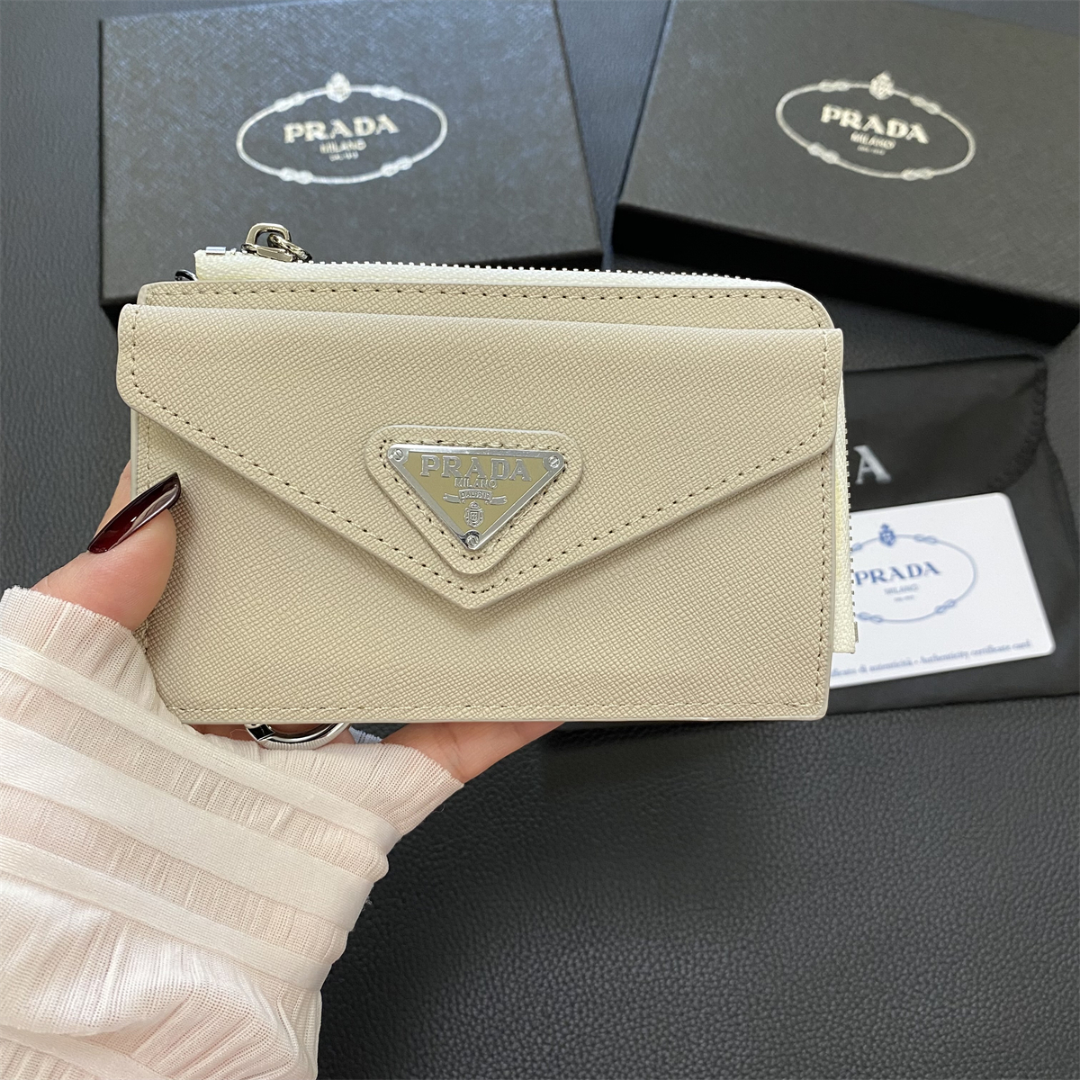 Luxury Leather Zipper Wallet Card Holder & Coin Purse