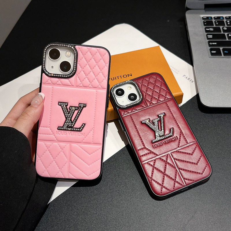 Lv iPhone13/14/15 Pro Max 钱包翻盖手机壳防震保护性设计师 iPhone 手机壳