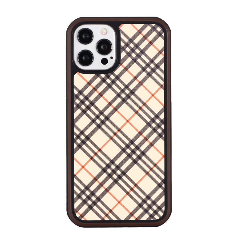  Burberry Luxury Leather iPhone Case 