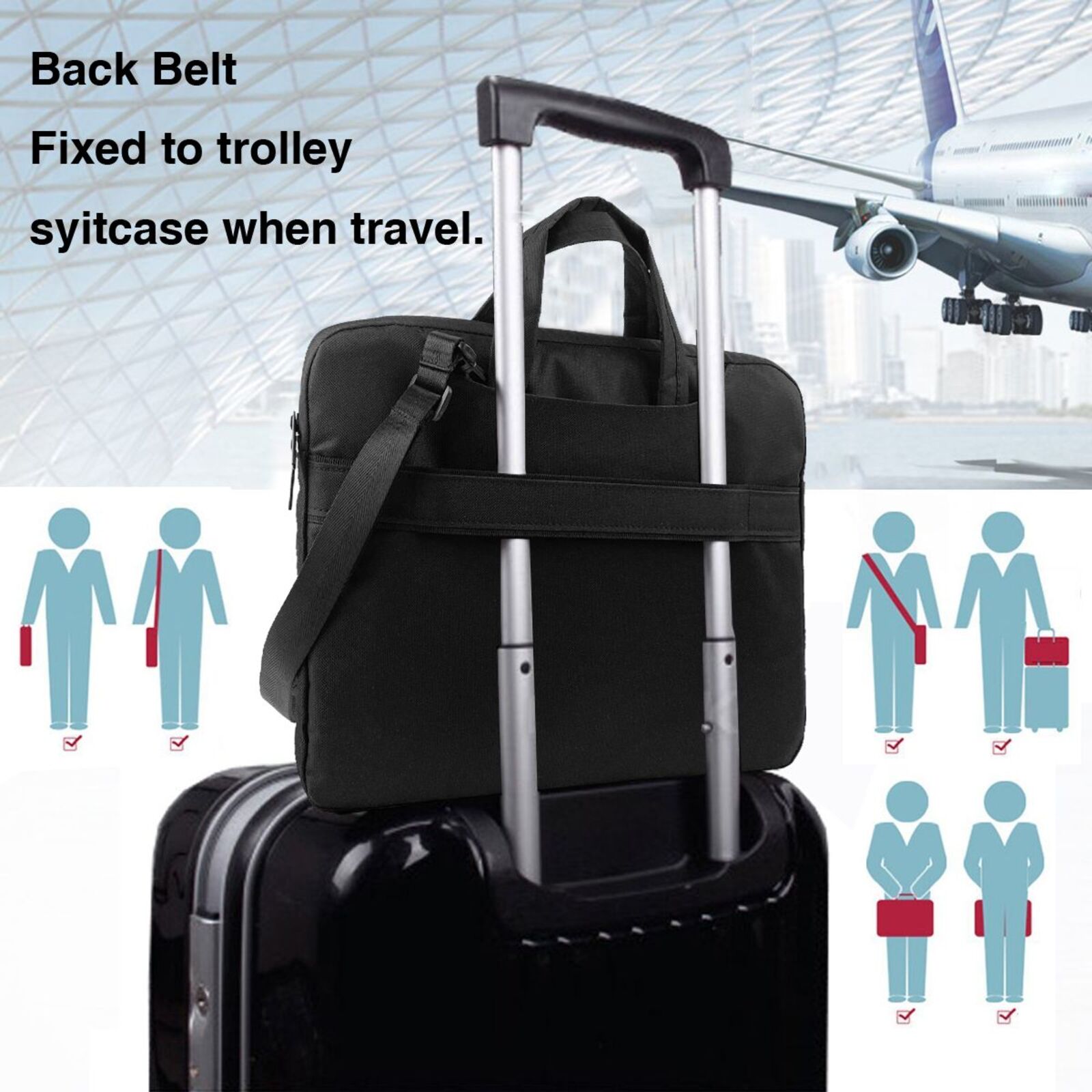 Laptop Bag Crossbody Shoulder- Enamored