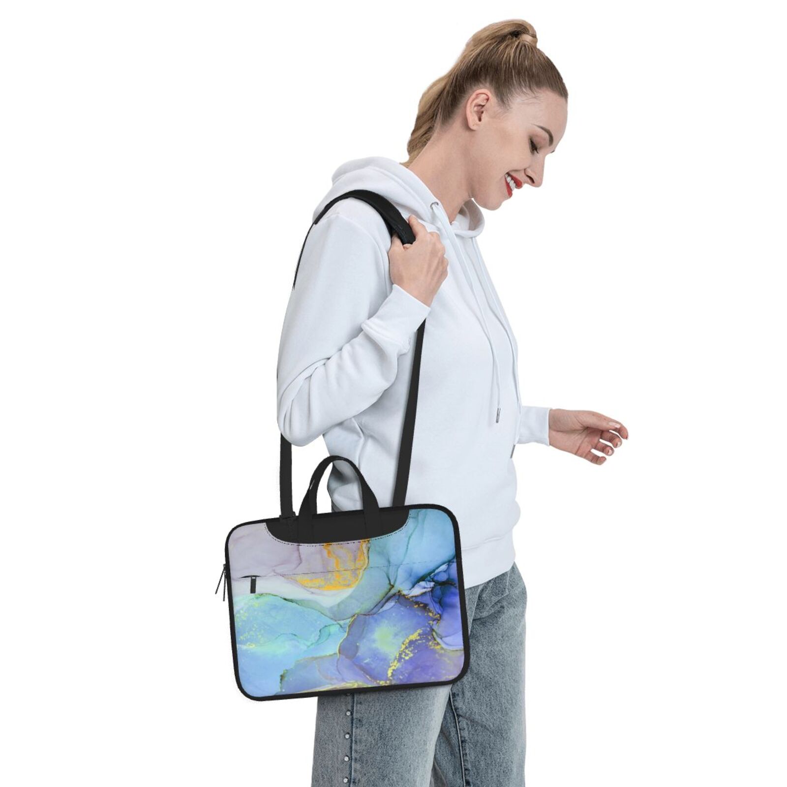 Laptop Bag Crossbody Shoulder- Jadeite