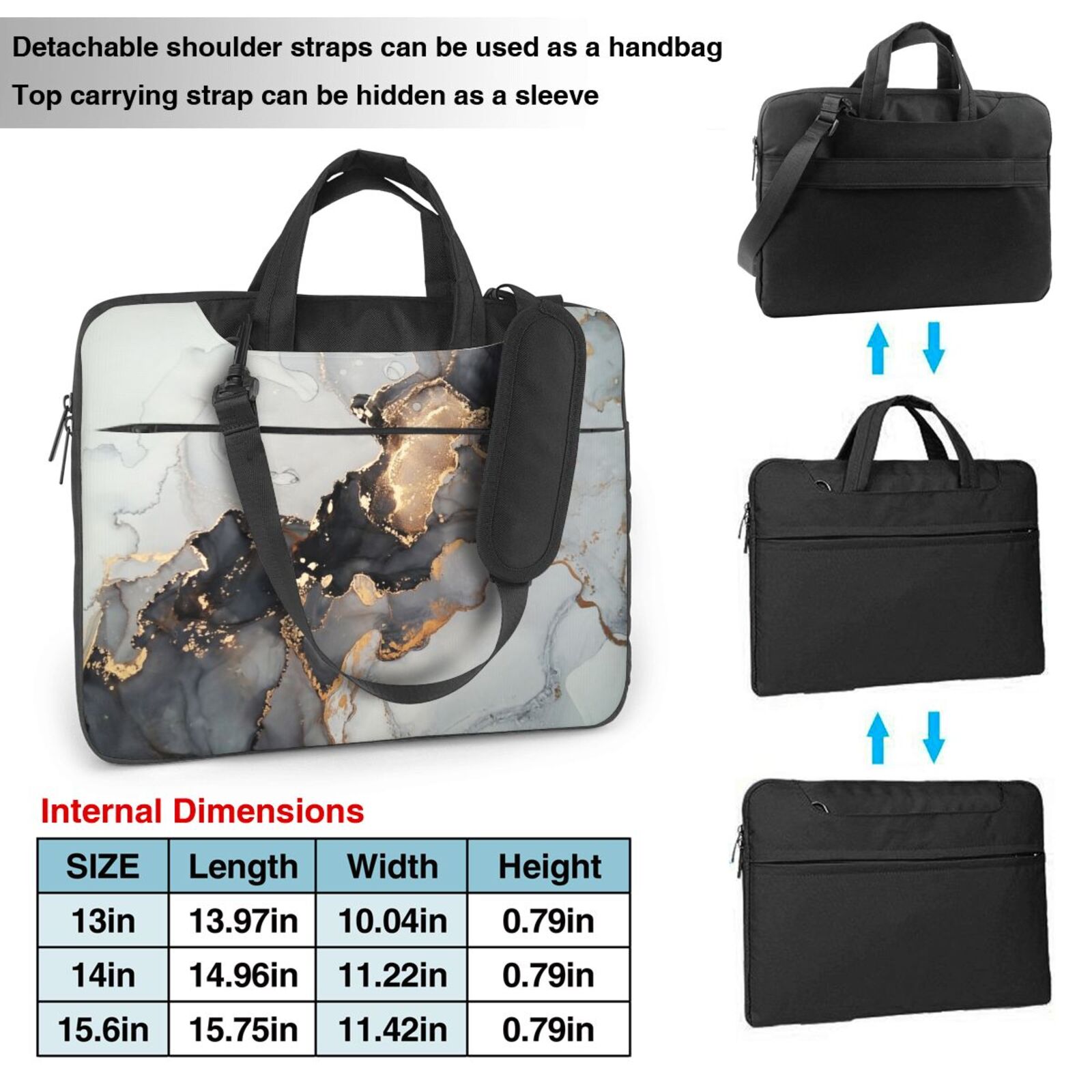 Laptop Bag Crossbody Shoulder- Ink Palpitations