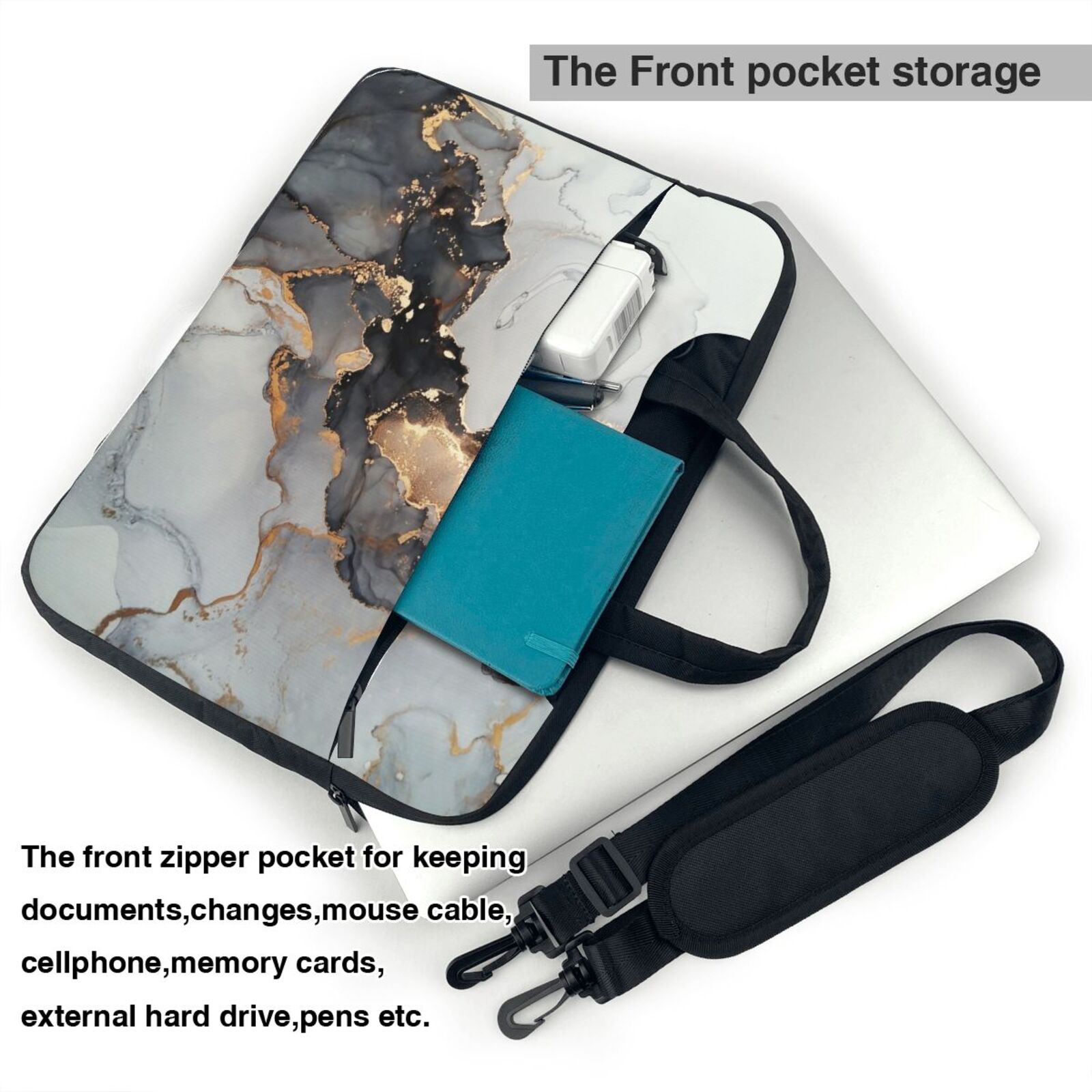 Laptop Bag Crossbody Shoulder- Ink Palpitations