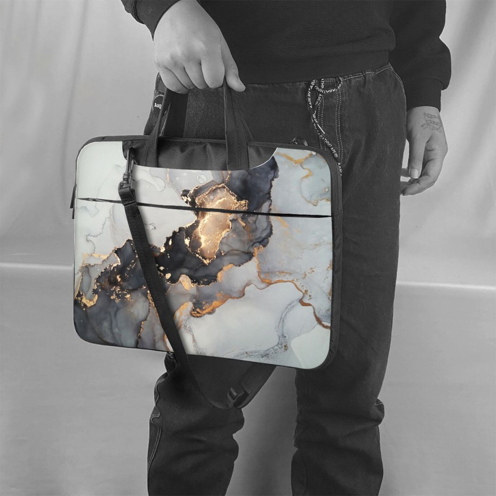 Laptop Bag Crossbody Shoulder- Ink Palpitations