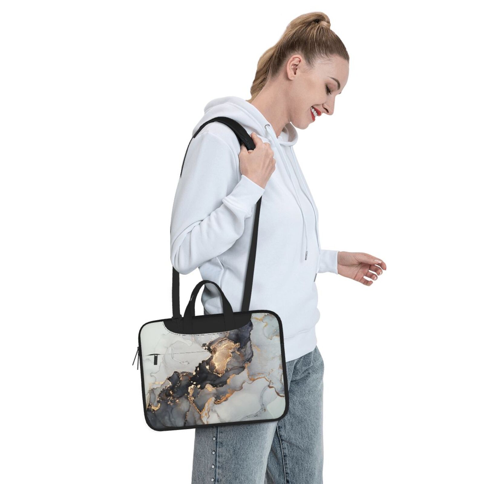 Laptop Bag Crossbody Shoulder- Ink Palpitations