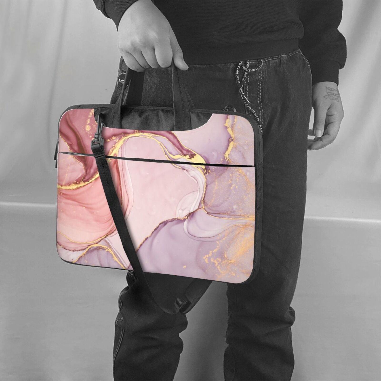 Laptop Bag Crossbody Shoulder- Pink Charm