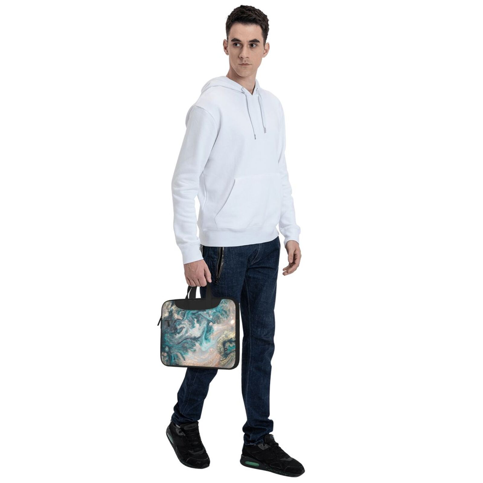 Laptop Bag Crossbody Shoulder- Emerald Pool