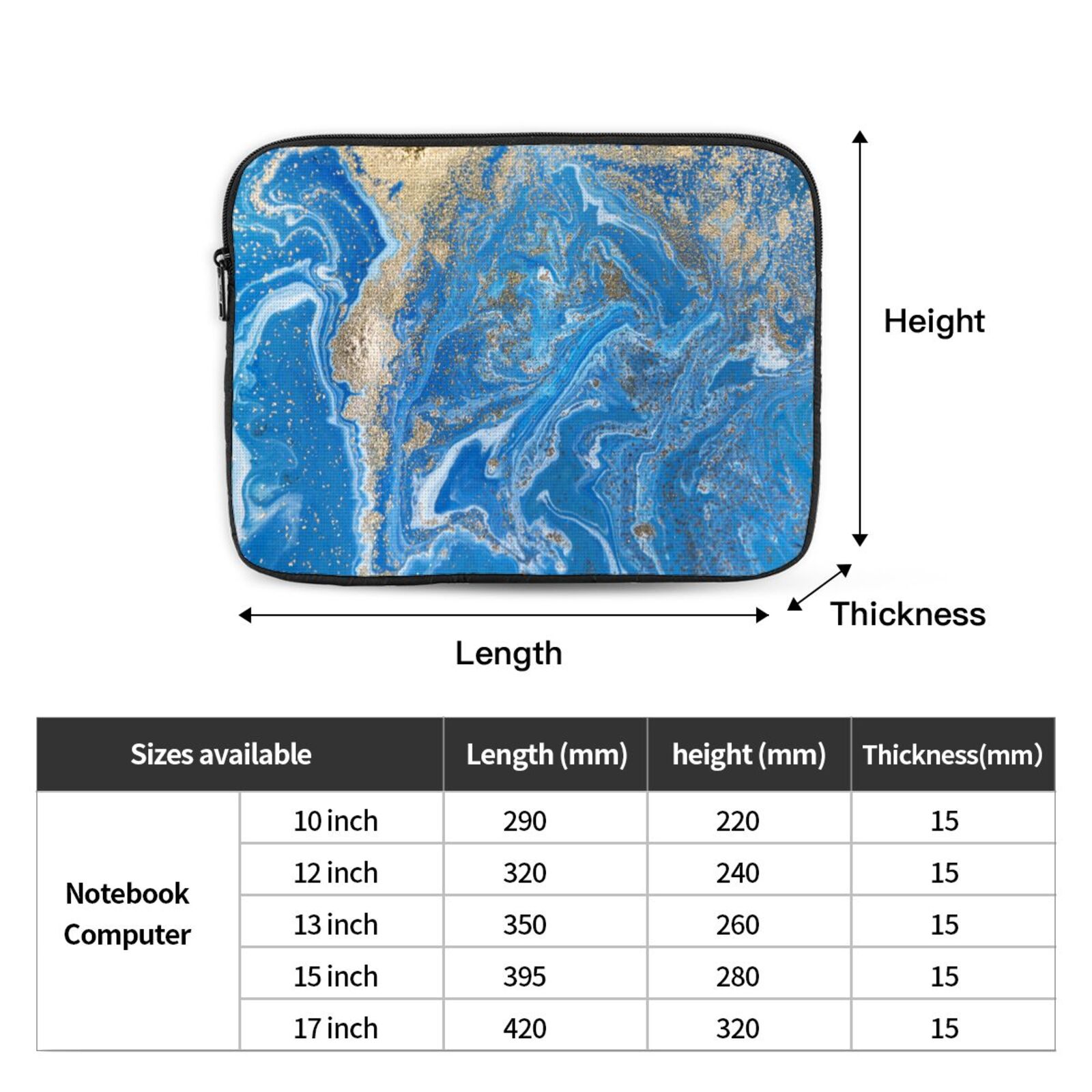 Portable Laptop Sleeve-Blue River