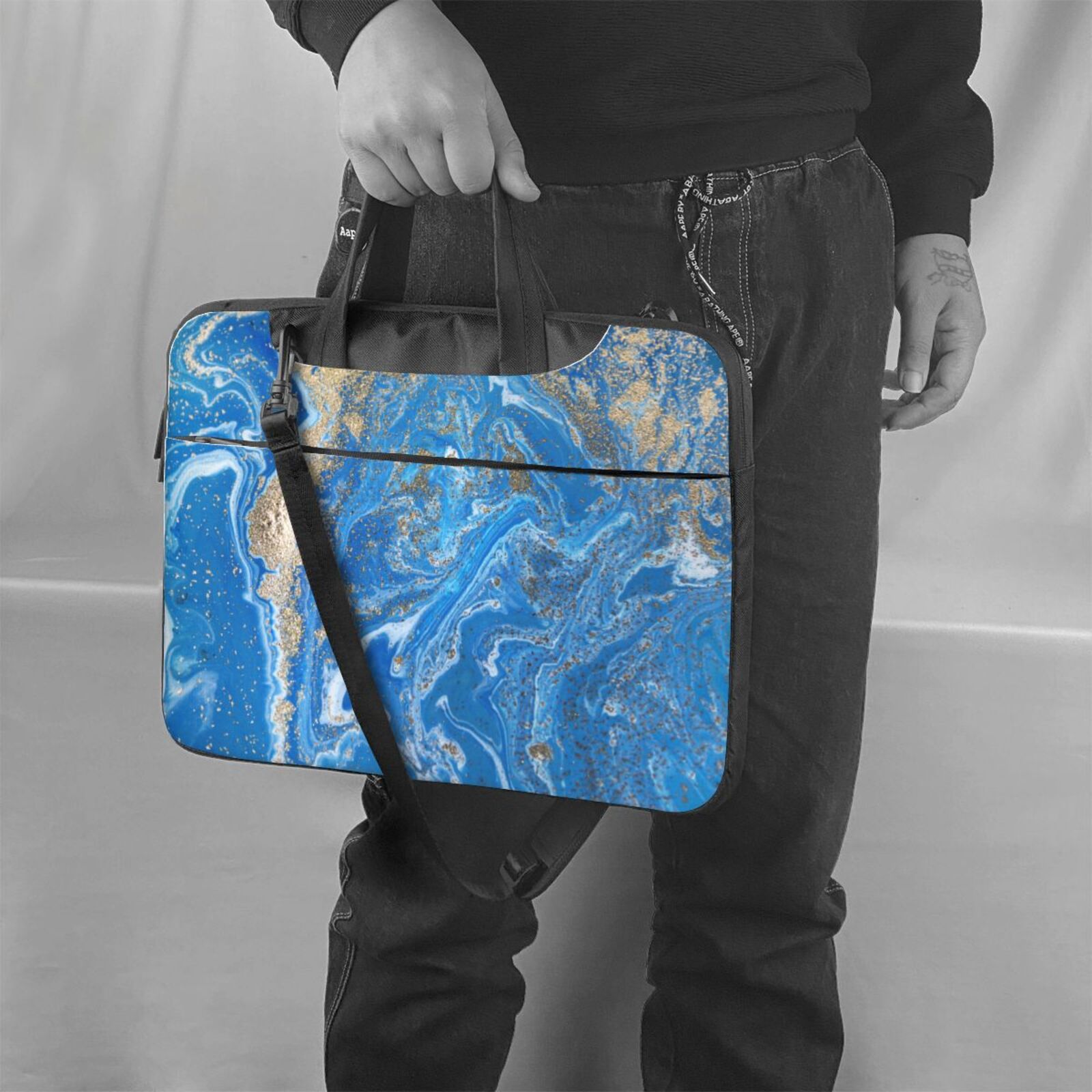 Laptop Bag Crossbody Shoulder- Blue River