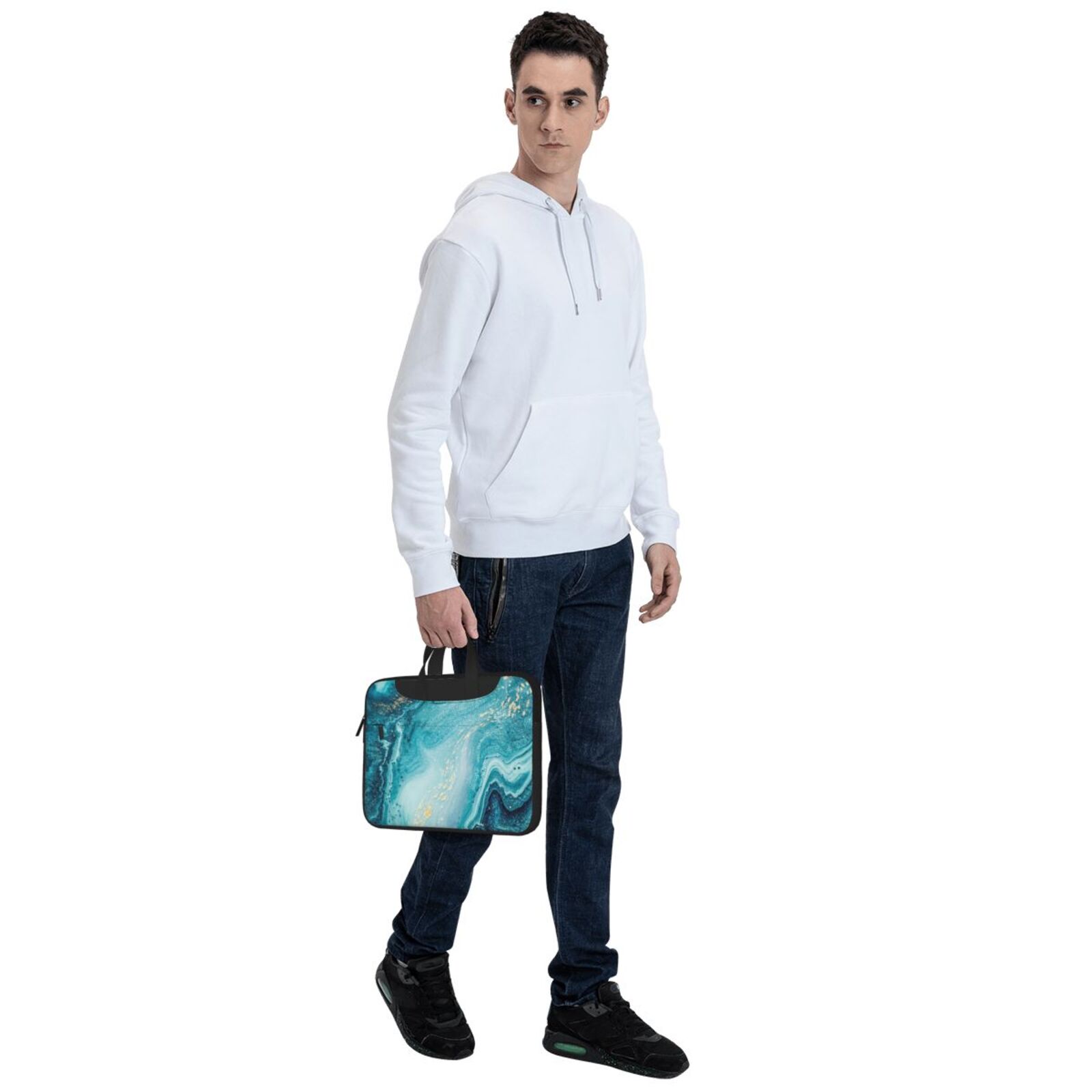 Laptop Bag Crossbody Shoulder- Blue Memory