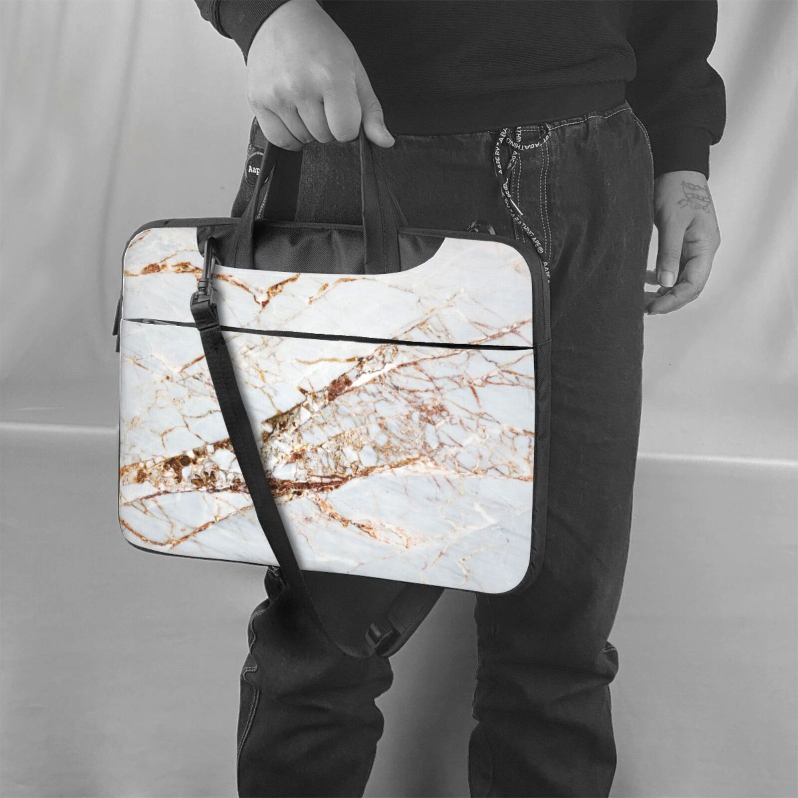 Laptop Bag Crossbody Shoulder- Golden shock