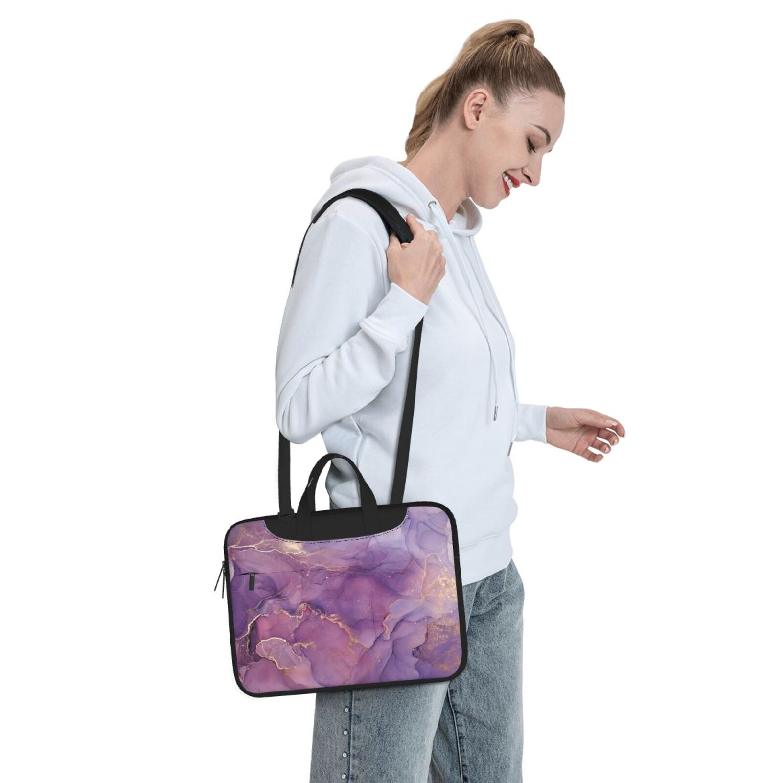 Laptop Bag Crossbody Shoulder- Mist