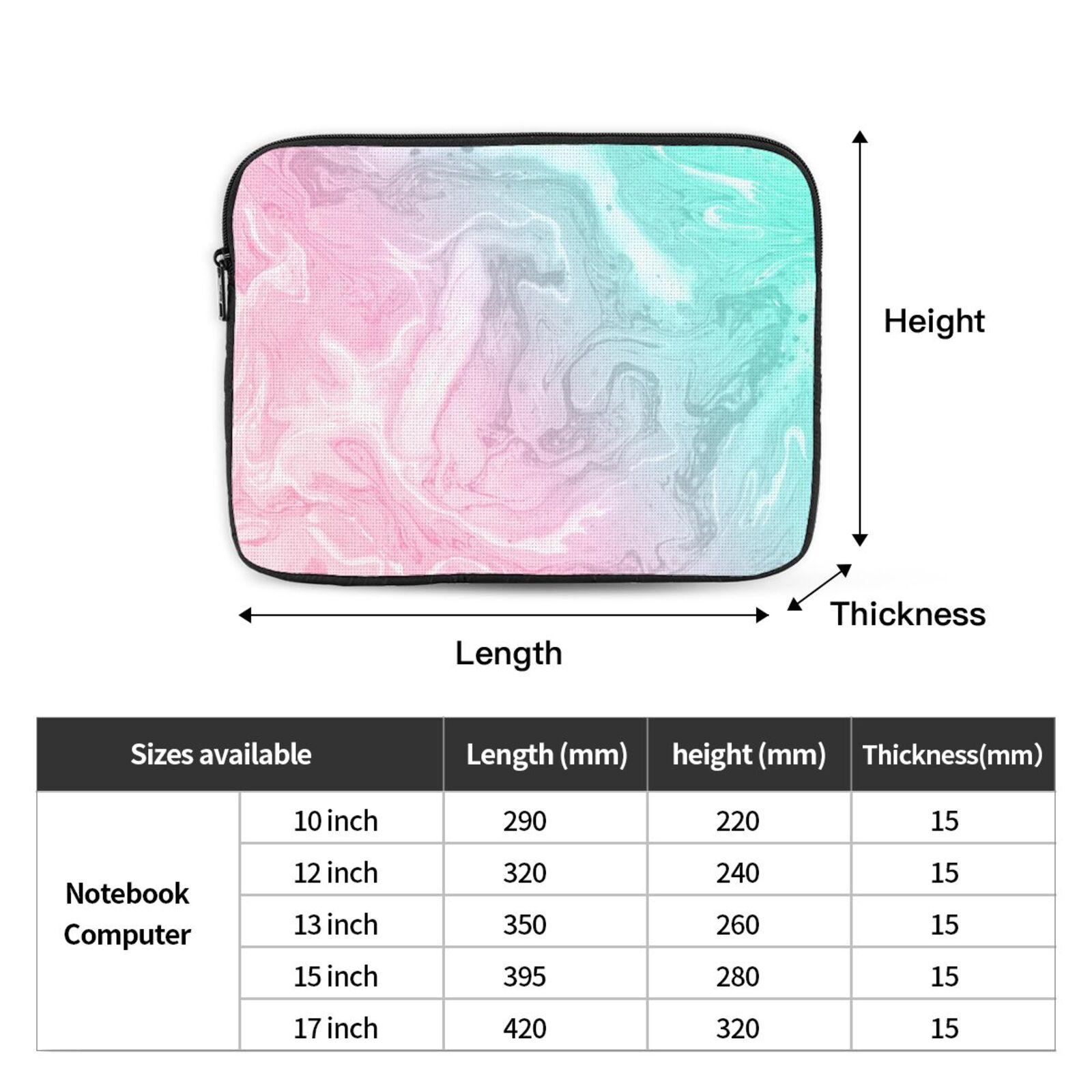 Portable Laptop Sleeve-Ecstasy Rainbow