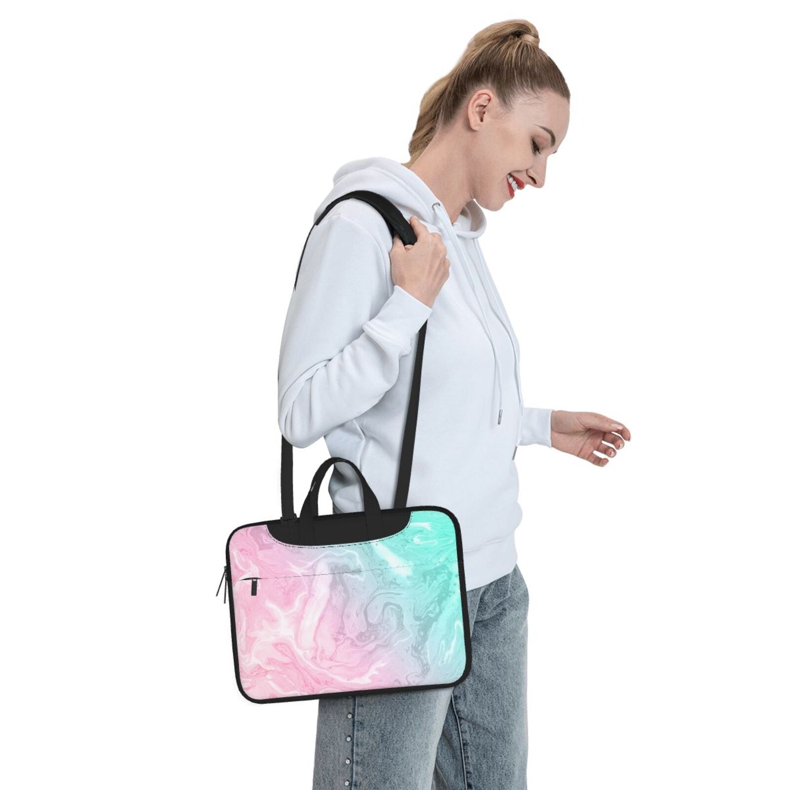 Laptop Bag Crossbody Shoulder- Ecstasy Rainbow